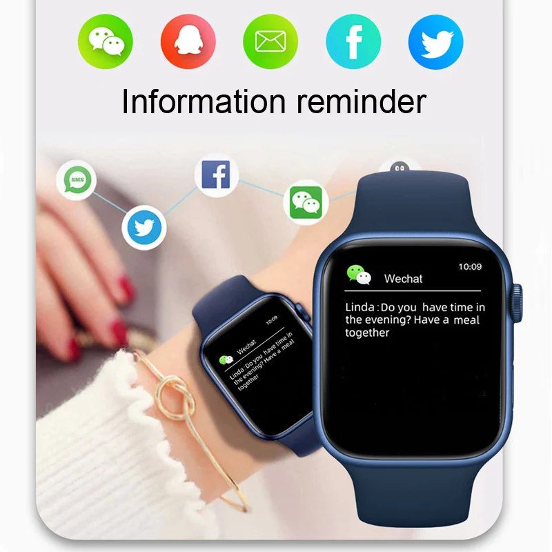 2.0 ġ Ʈ ġ Series 7 Woman Man 2022 X8 Max  긮 ȭ  Smartwatch Men Heart Rate monitor Watch + Box