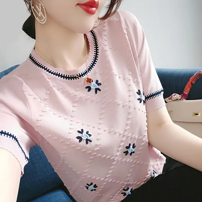 Korean minority design cross V-neck hollow neck top  6188
