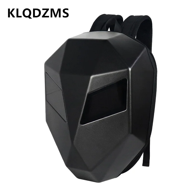 

KLQDZMS ABS Hard Shell Backpack LED Waterproof Lightweight Shoulder Bag Laptop Bag Outdoor Cycling Helmet Men's Schoolbag