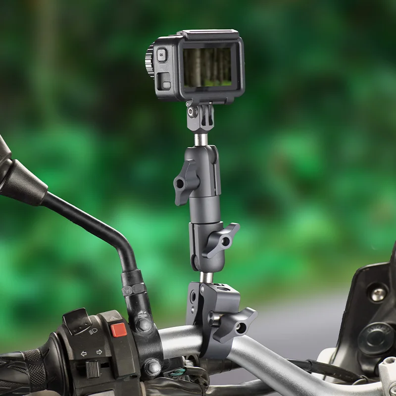 Gopro insta360 자전거 오토바이 카메라 확장 암용 20mm 볼 헤드베이스 어댑터 용 FANAUE 알루미늄 이중 소켓 회전 암