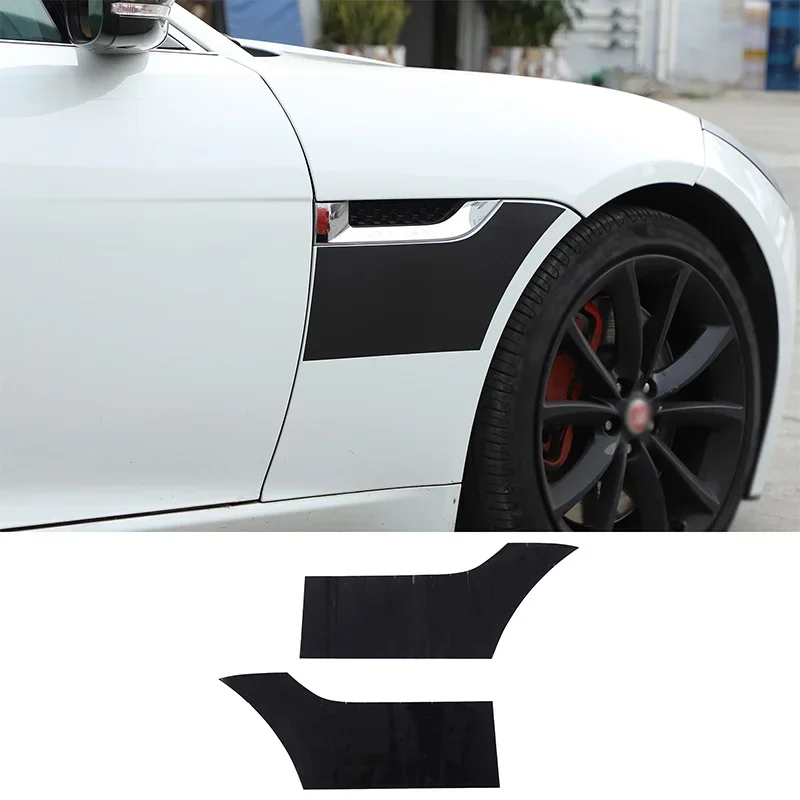 Per Jaguar F-Type 2013-2022 Pvc Nero Car Side Fender Cover Trim Adesivi In Pellicola Vinilica Accessori Per Auto
