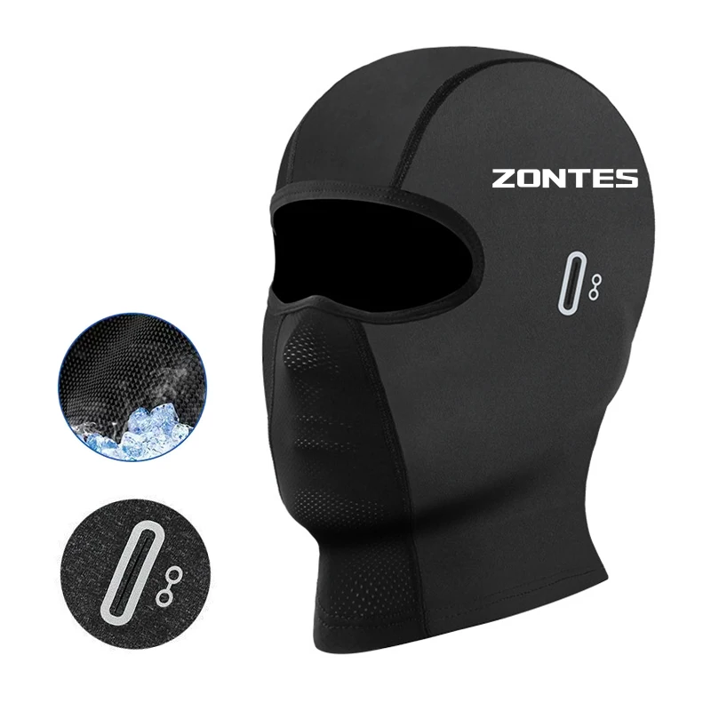 Zontes 350-750 시리즈용 사계절용 오토바이 발라클라바 ? 여름용 냉각 UV 캡, 350/350E/350R/368G/용 겨울용 보온 마스크