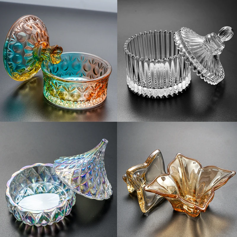 Nail Art Acrylic Glass Rainbow Transparent Acrylic Powder Cup Holder Equipment Nail Tools Dappen Dish Lid Bowl Manicure Cup nail powder manicure tools acrylic nail powder nail tools
