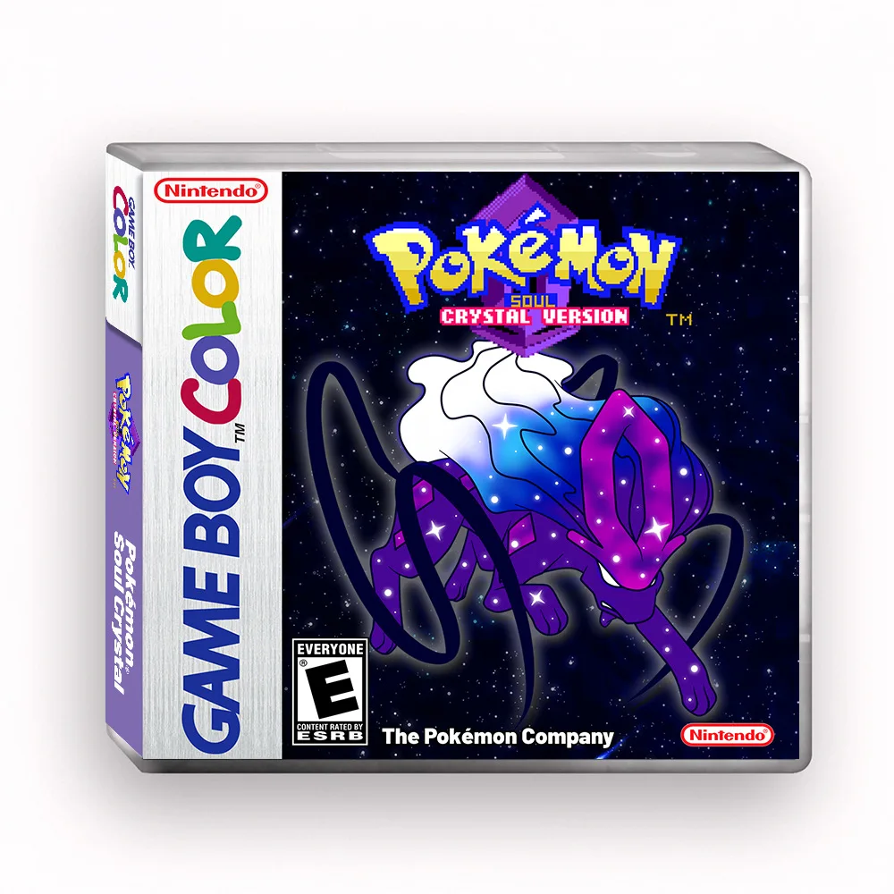 

Pokemon Suicune Soul Crystal GBC GBA Game Card US Version English Pikachu Charizard Collection Game Boy Color Kids Toys Gifts