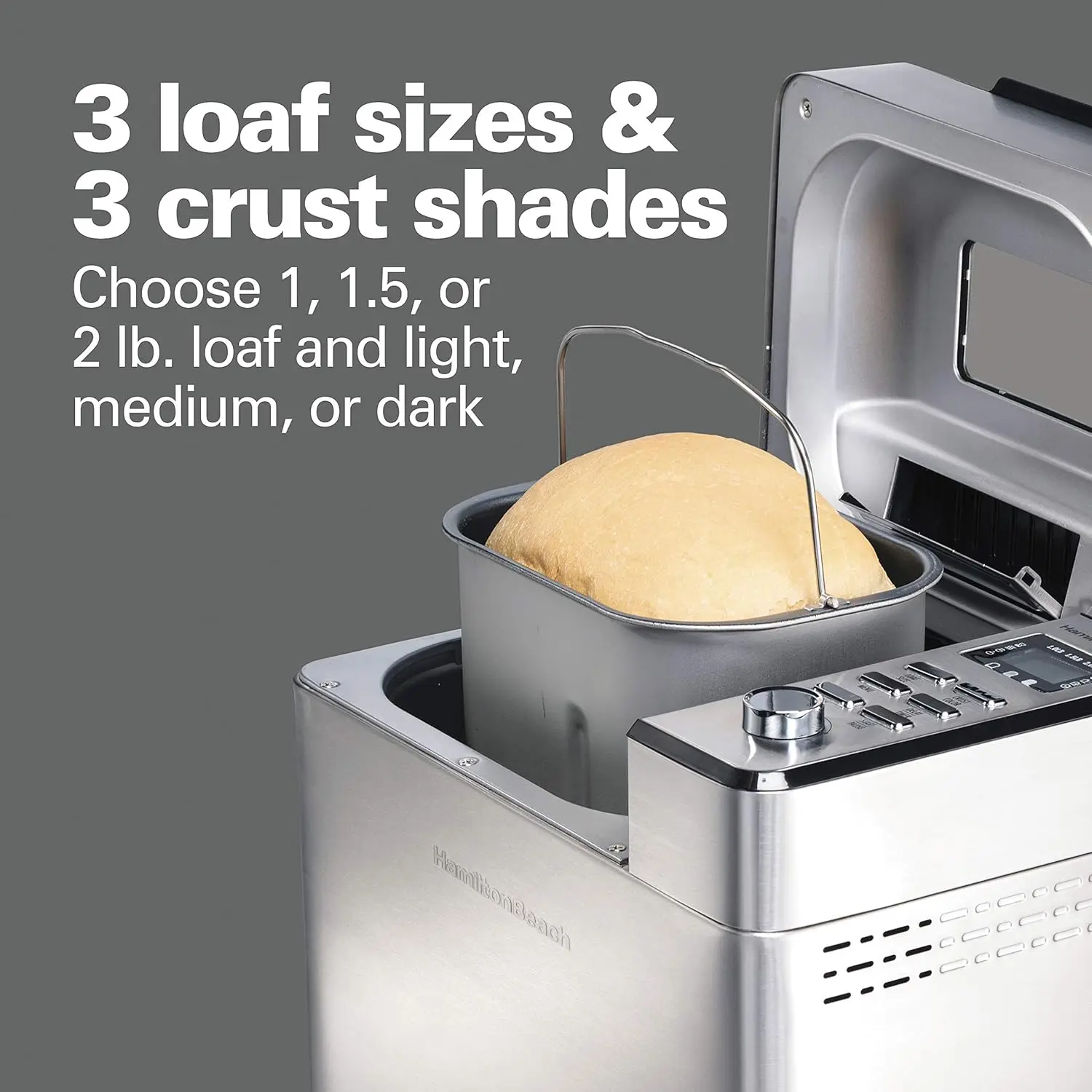 Beach Premium Dough & Bread Maker Machine with Auto Fruit and Nut Dispenser, 2 lb. Loaf Capacity, 14 Programmable Setti