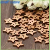100Pcs 2 Holes DIY Star Shape Wooden Button Scrapbook Craft Sewing Buttons Five-pointed Star Shaped Duttons For Clothing Botones 1