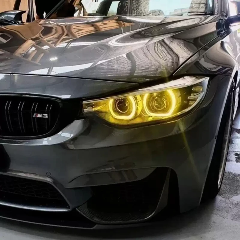 BMW X3 F25 X5 F15 F85 X6 F16 F86 제논 헤드라이트 주간 주행등 칩 63117263051용 레몬 옐로우 엔젤 아이즈 DRL 보드