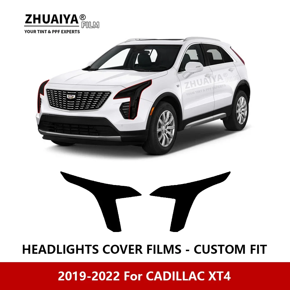 

For CADILLAC XT4 2019-2022 Car Exterior Headlight Anti-scratch PPF precut Protective film Repair film Car stickers Accessories