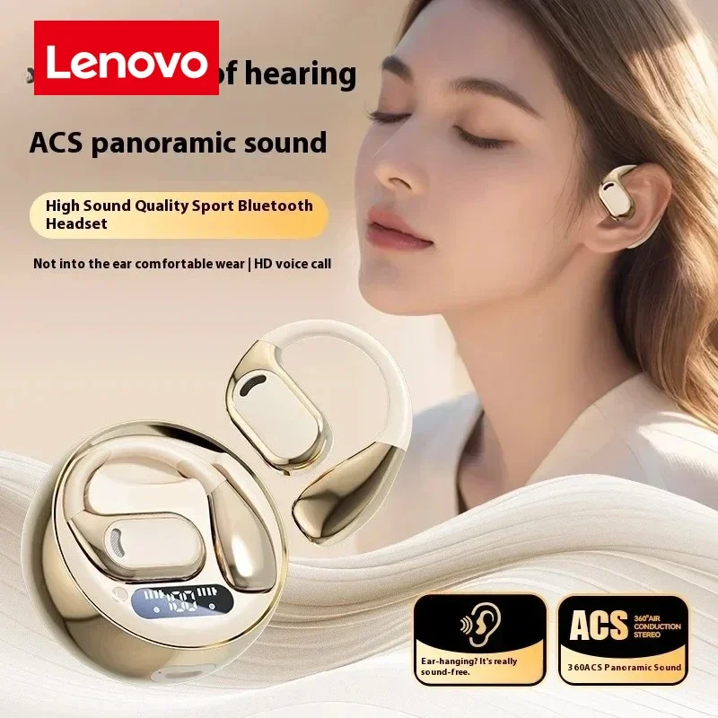 Lenovo Original M76 Wireless Bluetooth Headphones HIFI Sound Running Headsets Waterproof Painless Wearing Earphones with Mic