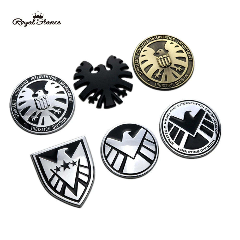 

Royal Stance Car Styling Marvel Agents of Shield Emblem Badge Decal For BMW Audi Ford Nissan Toyota Motorcycle Accessories
