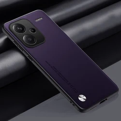 Luxurious PU Leather Silicone Phone Case - Full Protection Back Cover for Note 13 Pro Plus (Purple)
