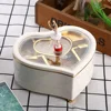 Ballet Dancer Music Box Heart Shaped Hand Cranked Musicial Box Desktop Ornament For Gift Home Decor 1