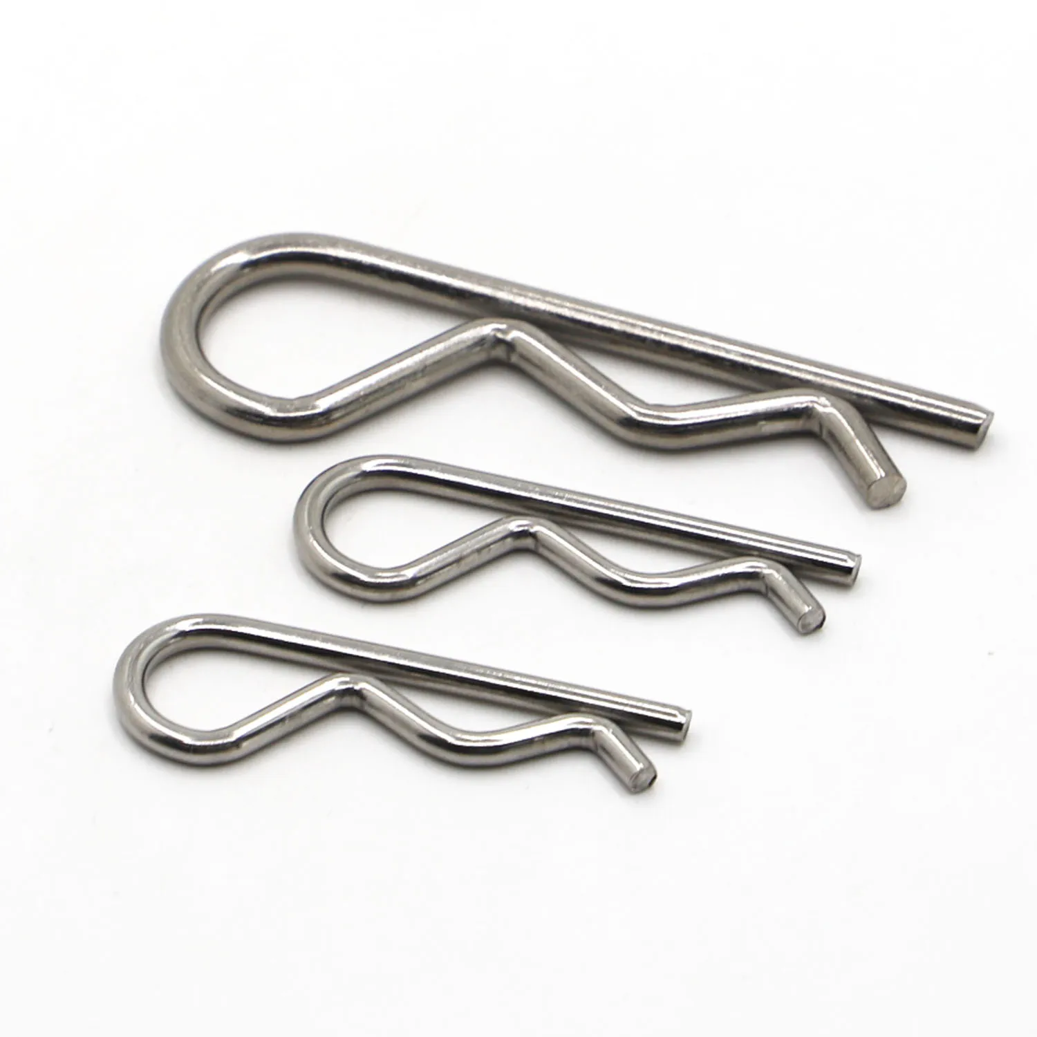 304 Stainless Steel R Shaped Spring Cotter Clip Pin M1 M1.2 M1.6 M1.8 M2 M2.5 M3 M3.5 M4 M5 Fastener Hardware for Repairing Cars