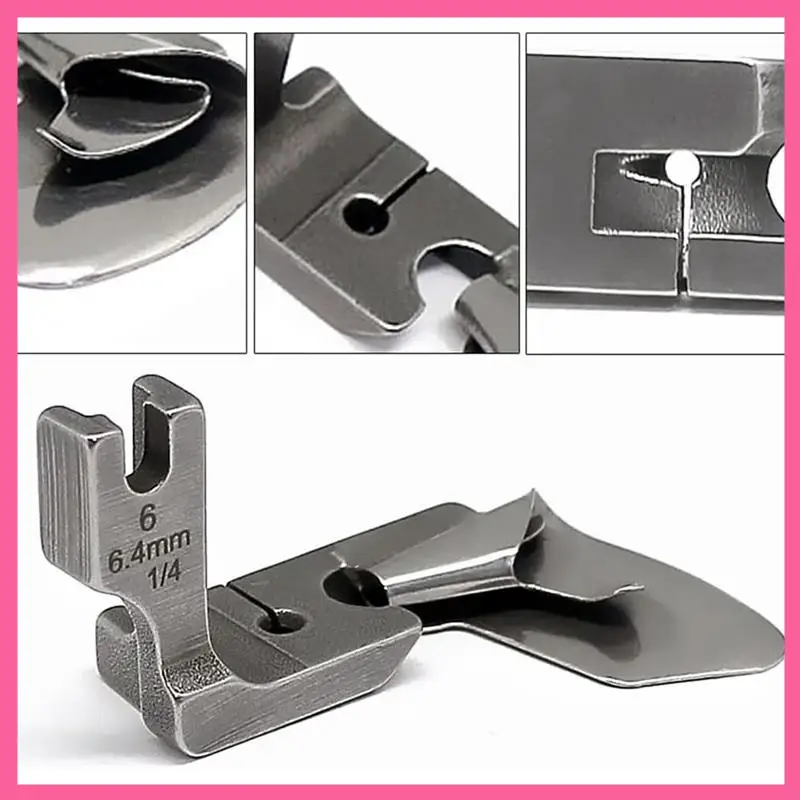 3Pc Hem Pull Tube Silk Chiffon Skirt Crimping Presser Foot 1/8Inch+3/16Inch+1/4Inch