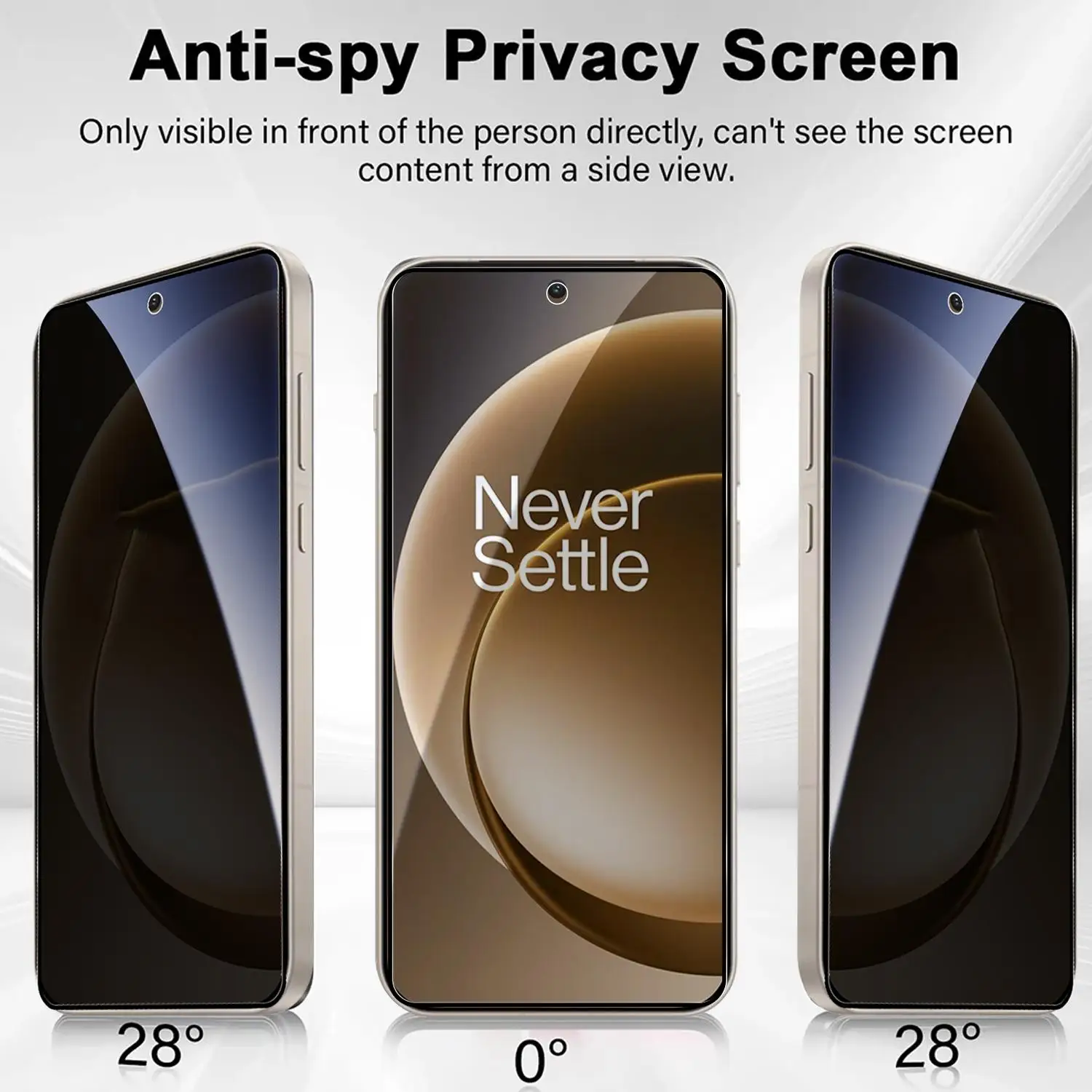 Anti-Spy Privacy Tempered Glass Screen Protector - Easy Installation, Dust-Free Protective Film