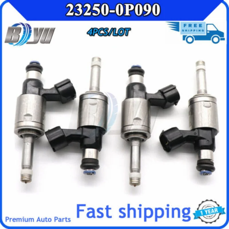 

4PCS 23250-0P090 Fuel Injectors For Toyota Highlander Sienna Tacoma 16-17 3.5L