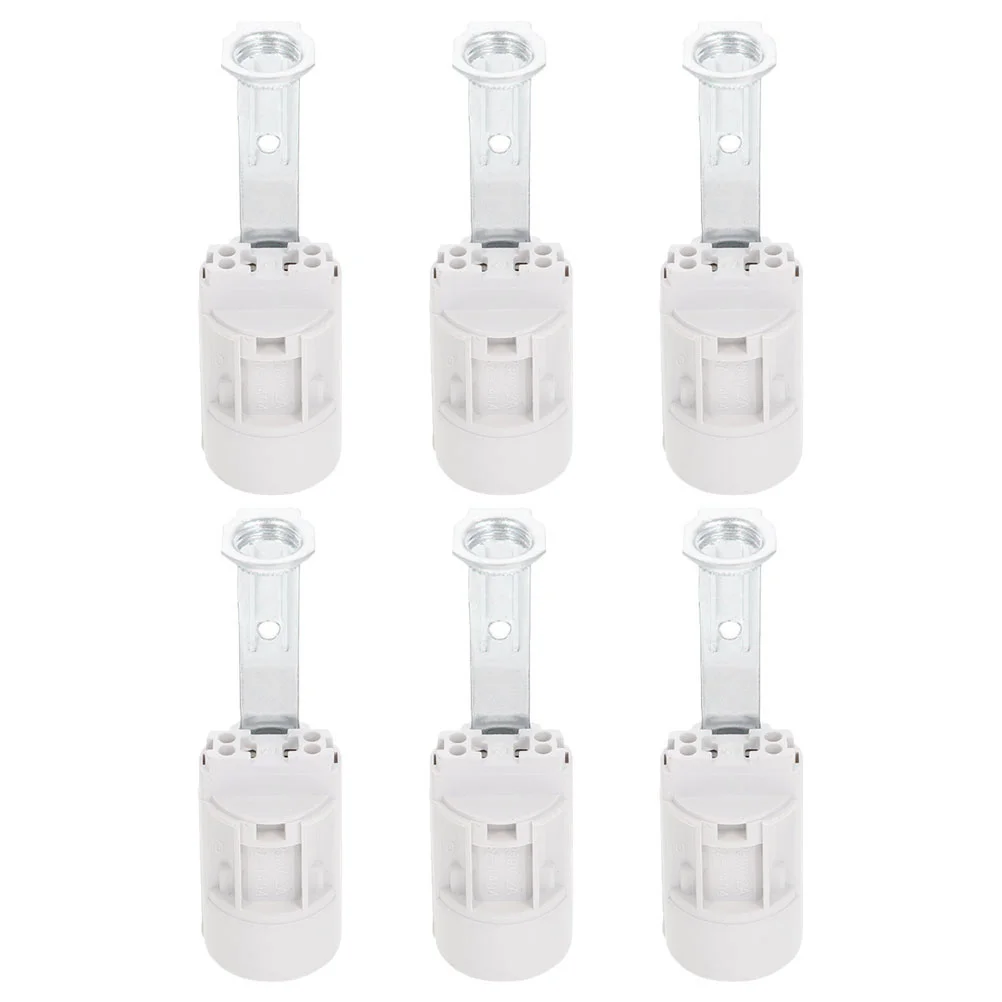 

6 Pcs Lamp Holder Light Fixture Parts Head Band Bulb Base Sockets Repair Household