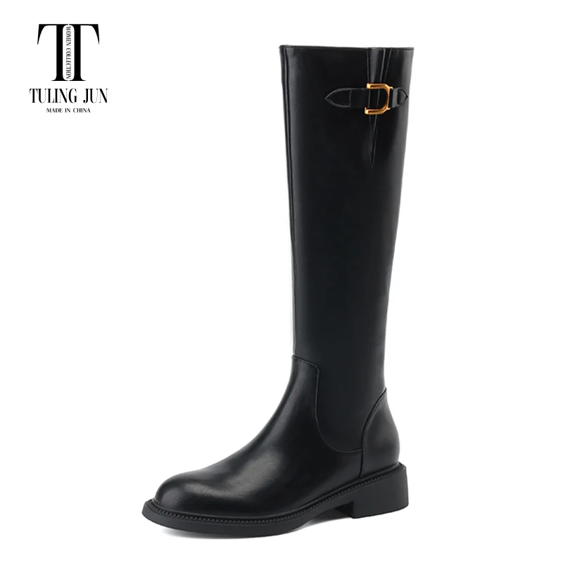 

TULING JUN 2023 New Autumn Winter Knight Women's Boots Rounded Toe Medium Heel Sweet Fashion Cool Girl Comfort Shoes For Women L
