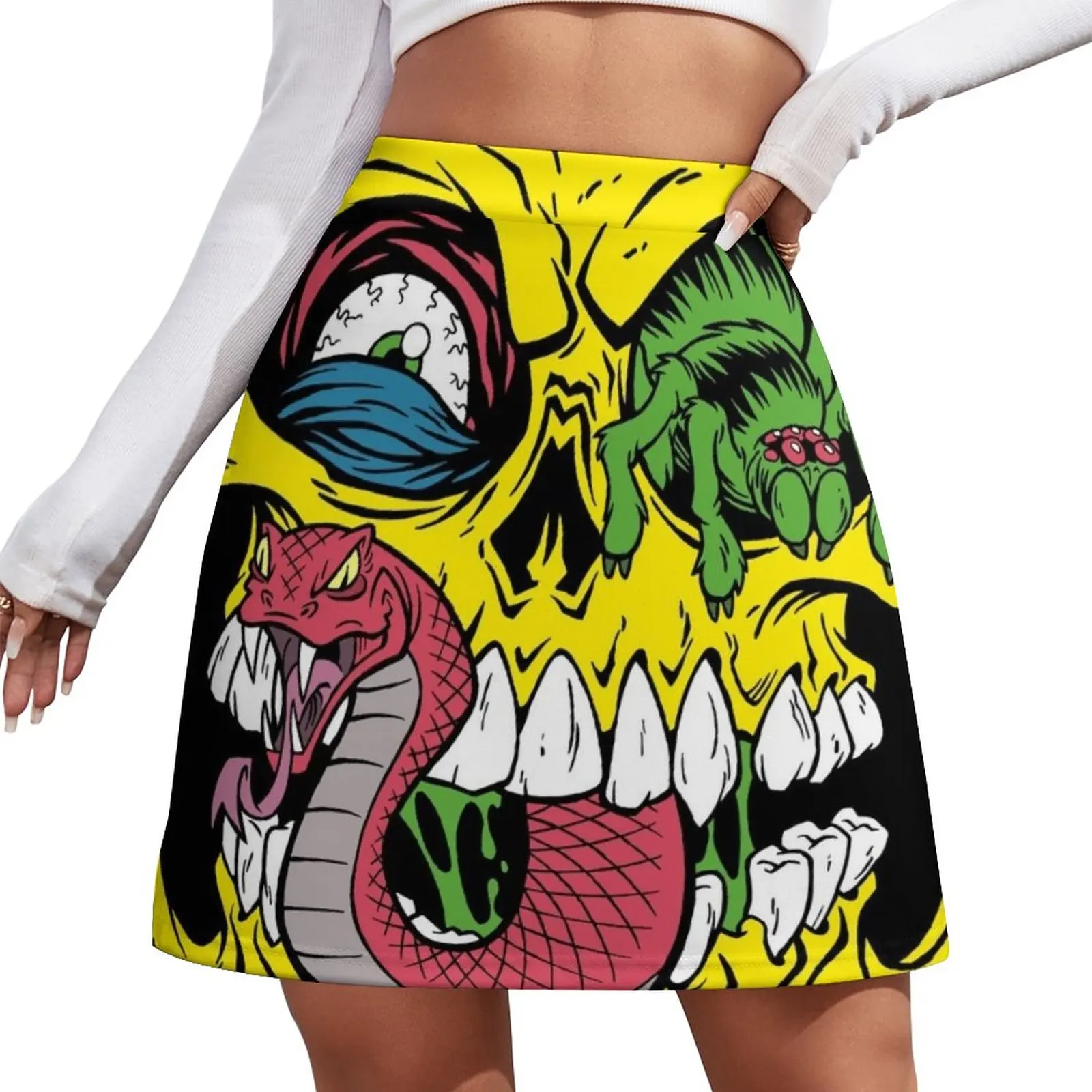 

BONE HEAD Mini Skirt sexy short mini skirts cute skirt korean style clothing summer dress women 2024