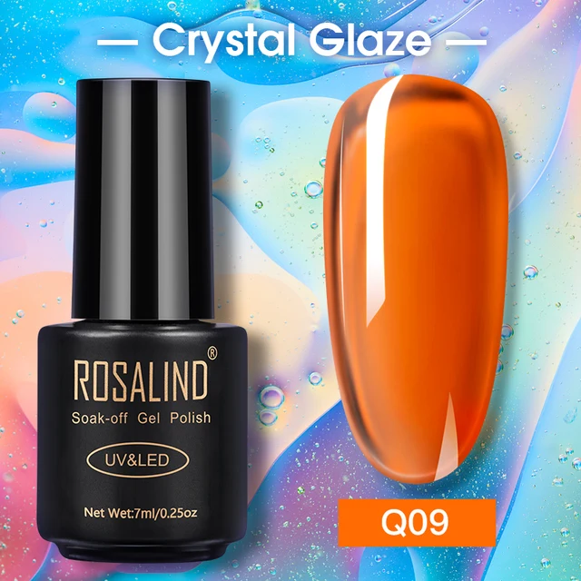 ROSALIND Nail Gel Polish Glitter Series Gel Varnishes All For Manicure Soak Off UV Lamp Nails Art Semi Permanent Gel Polish RAQ09