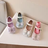 Girls Mary Janes for Party Wedding Shows Bow Sequined Rhinestones Shallow Children Fashion Versatile Soft Kids Casual Shoes 2024 2