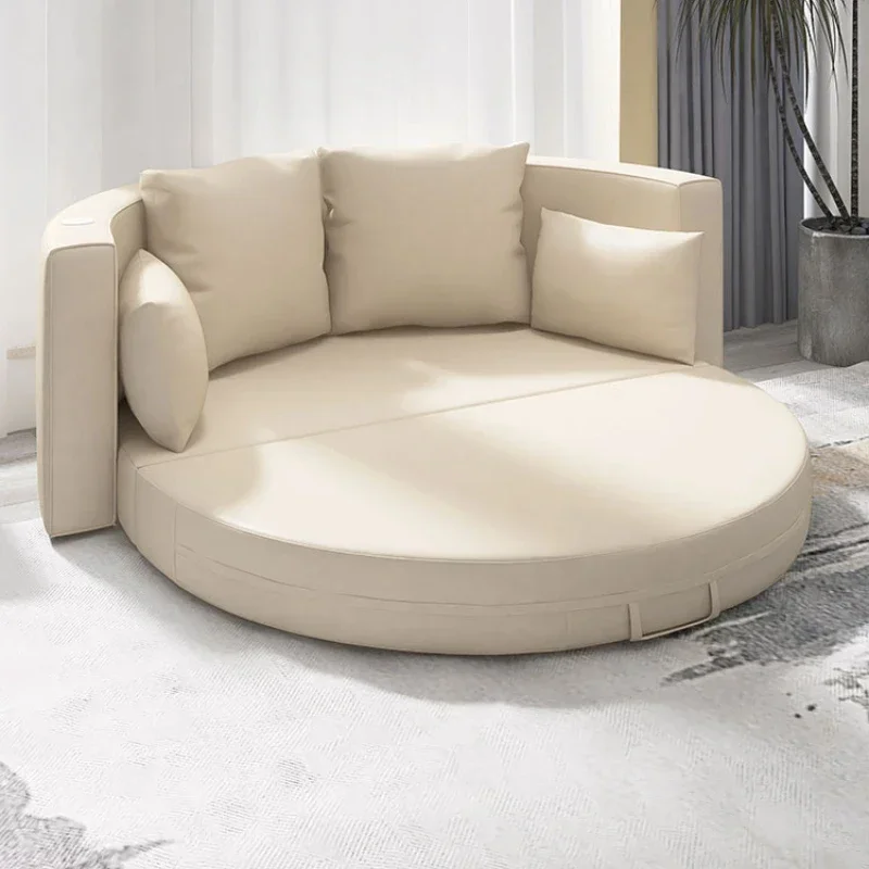 

Cat scratch sofa bed foldable double small apartment arc round balcony film and television multifunctional sitting and lying.