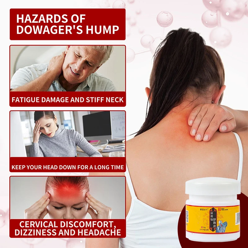 Neck Drain Dowager Hump Cream Back Anti-Swelling Detox Pain Relieving Medical Plaster Body Ache Arthritis Ointment 15g pain relief cream pain relief patch