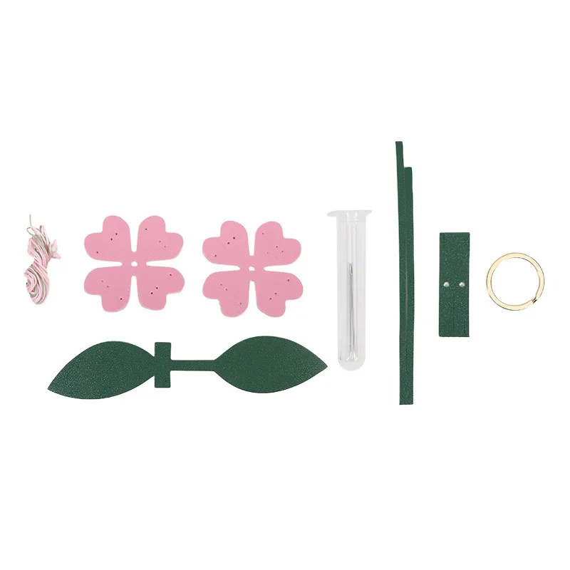 DIY Handmade Tulip Keychain Floral Bag Pendant Gift Accessories for Women Starter Kit