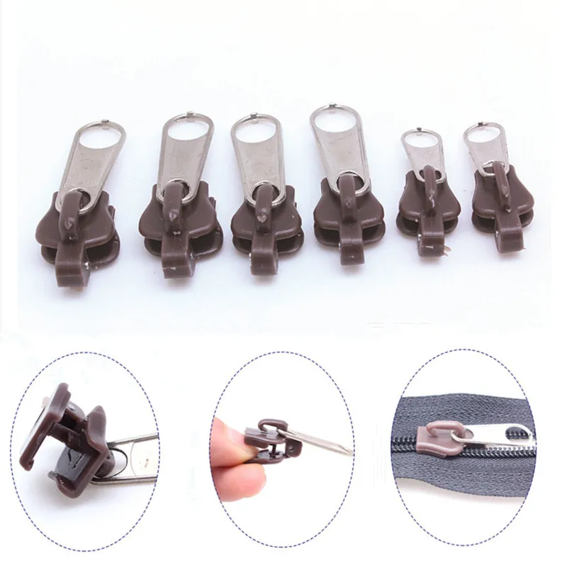 New Hot TV 6Pcs Fix A Zipper Zip Slider Rescue Instant Repair Kit Replacement