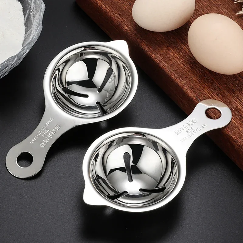 Egg White Separator 304 Stainless Steel Eggs Yolk Filter Gadgets Kitchen Accessories Separating Funnel Spoon Divider Utensils