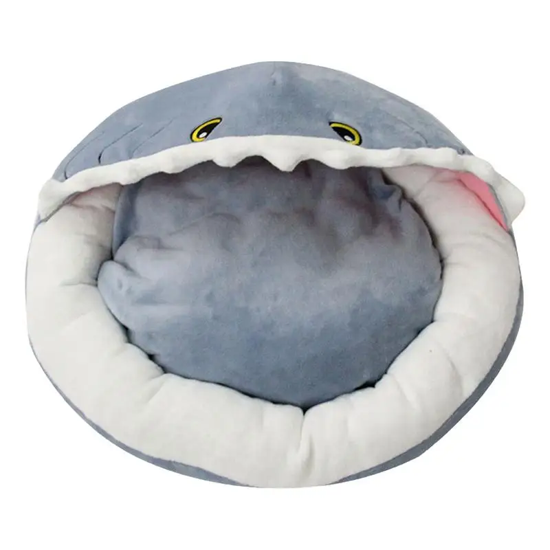 

Cozy Cat Shark Bed Cave Anti-Slip Bottom Washable Funny Cat House semi-enclosed pet kennel winter warm four-season cat house