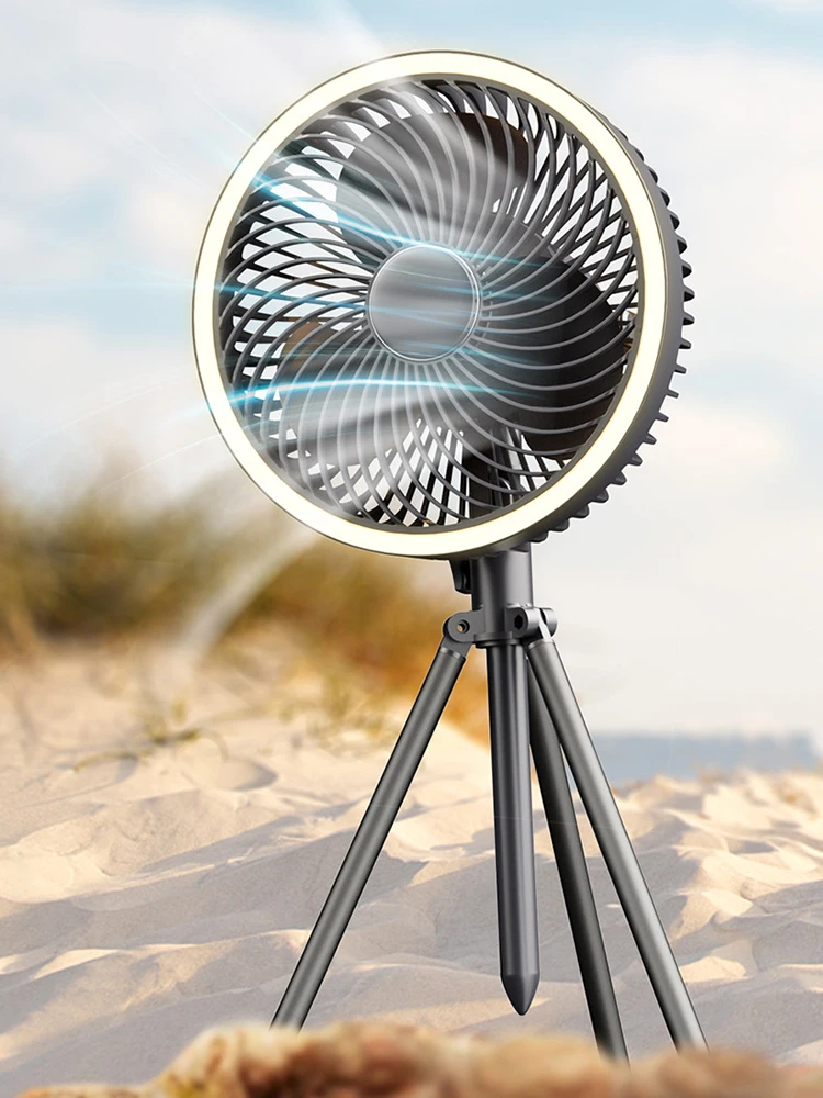 

Remote Control Fan Rechargeable Multifunctional Mini Fan Desktop Fan With Light