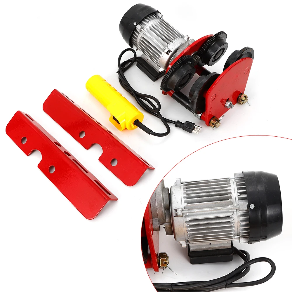 2200LB 1 T Industrial Electric Hoist Trolley Overhead Winch Crane Lift & Remote
