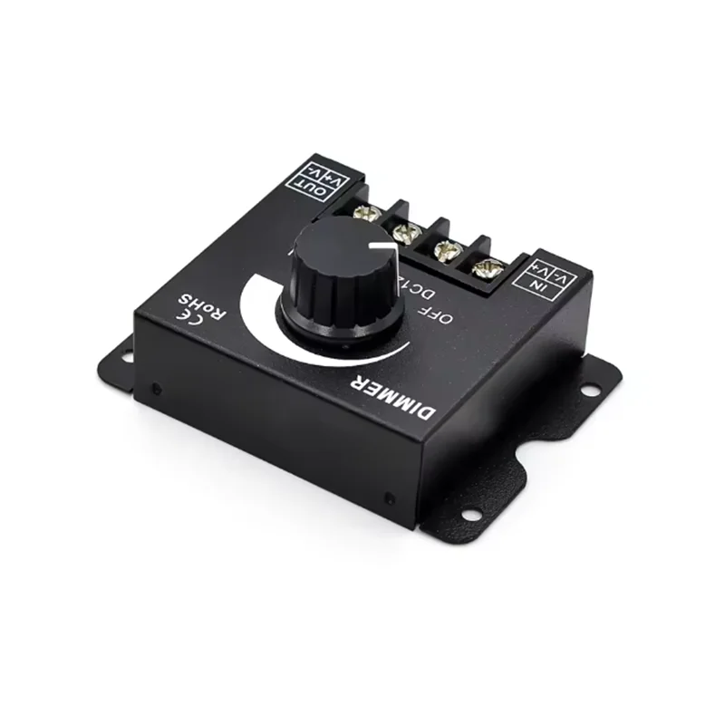 DC12-24V 30A 노브 조광기 밝기 조정 3528 5050 COB SMD LED 스트립 라이트용 무단계 디밍 스위치 컨트롤러