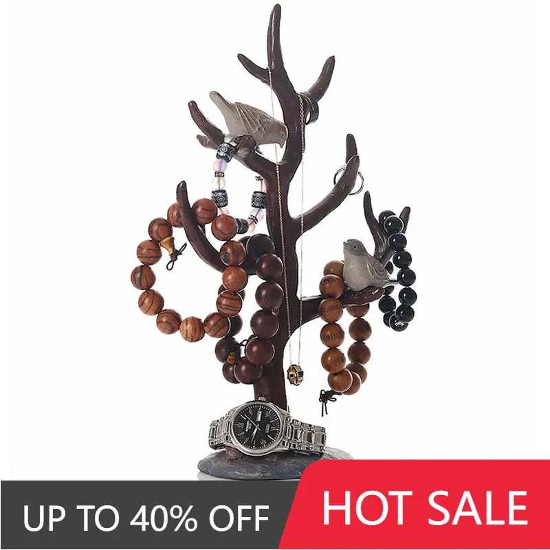 Jewelry Display Stand Tray Tree Storage Racks Cases Earrings Necklace Ring Bracelet Jewelry Organizer Holder Make Up Decor