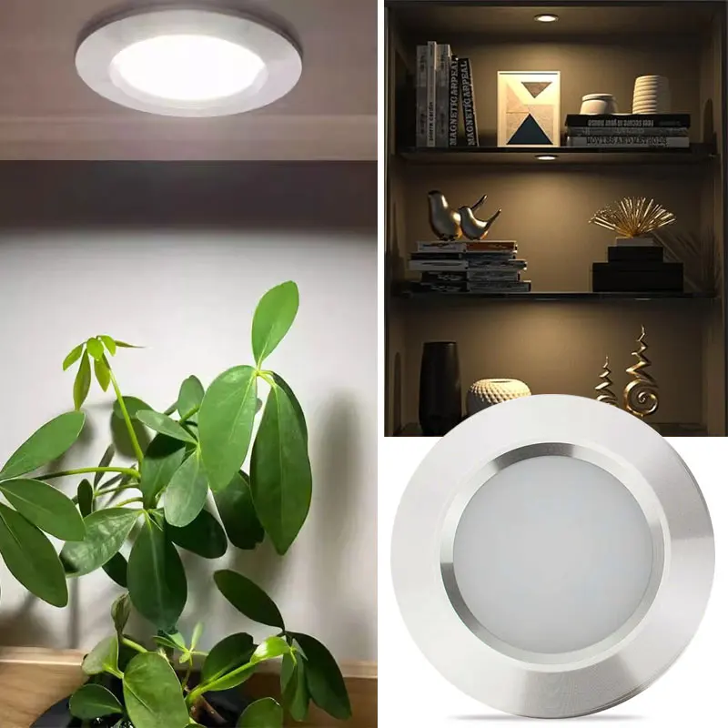 12V Slim LED Cabinet Light led cabinet light under cabinet light cabinet lights led cabinet lights led down light 3W 5W 7W Ultra-thin 14mm 2'' Recessed Ceiling Lamp 55mm Hole Househould Book Shelf Downlight