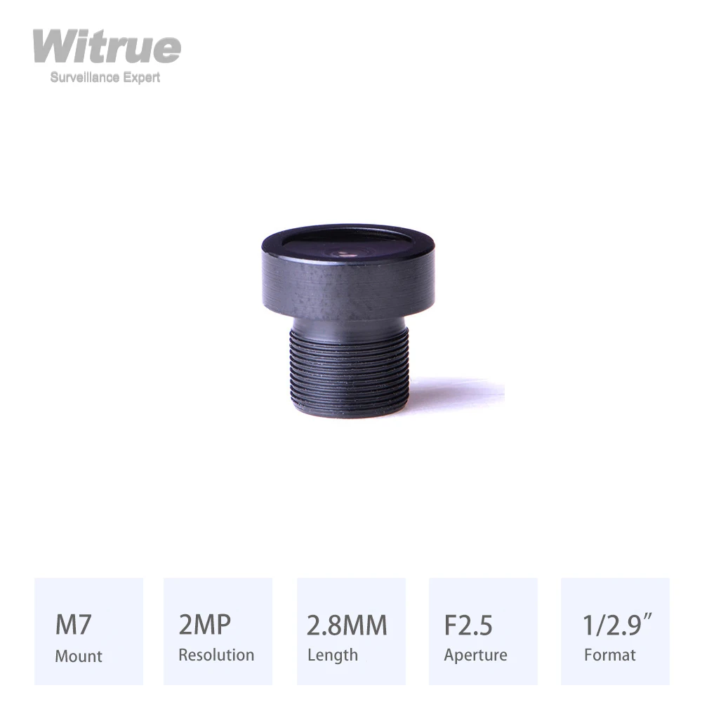 

Witrue M7*P0.35 CCTV Lens 2.8MM HD 1080P Aperture F2.5 Format 1/2.9" with 650nm IR Filter for Mini Surveillance Security Cameras