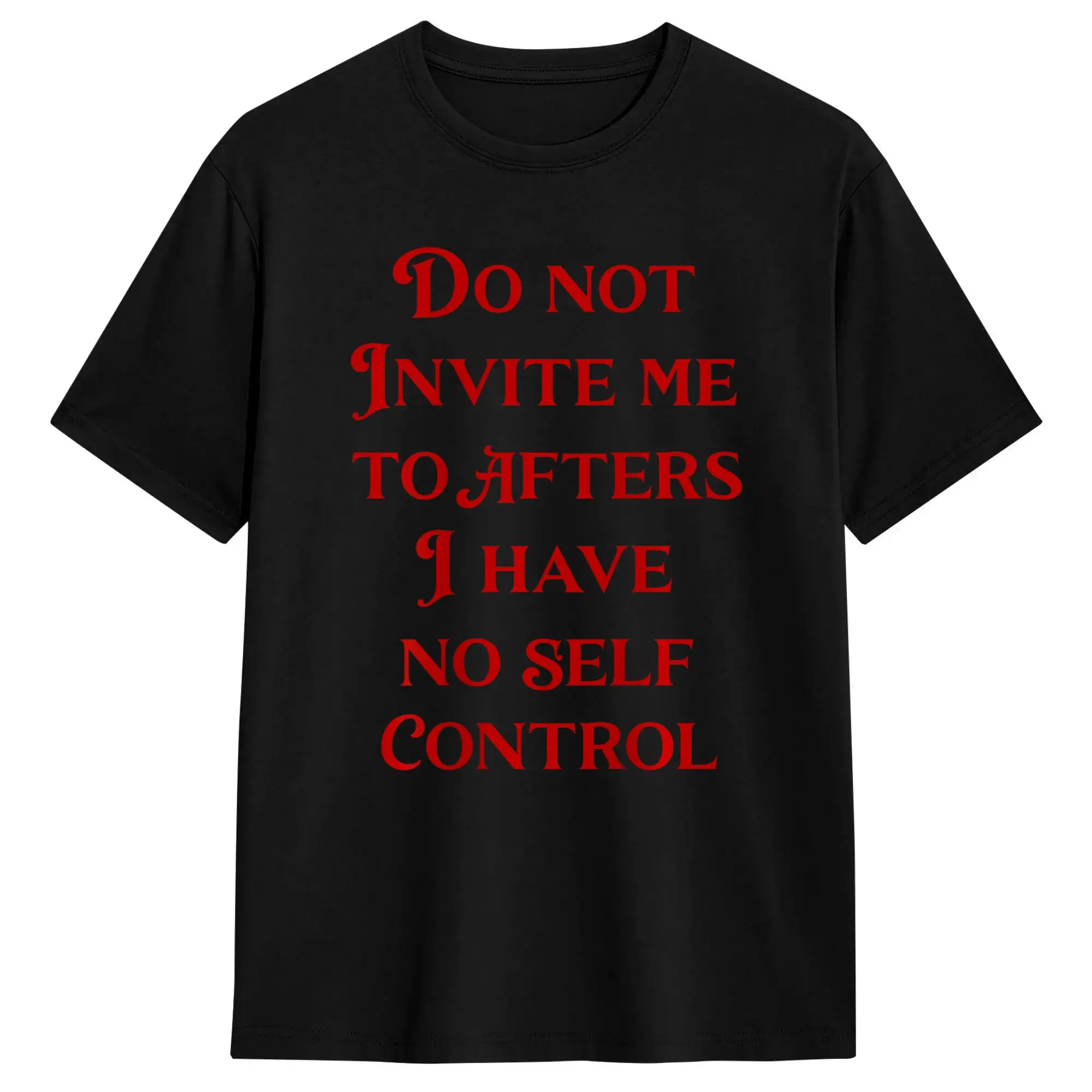 Men's Classic Pure Cotton No Self Control Novelty Summer Tee
