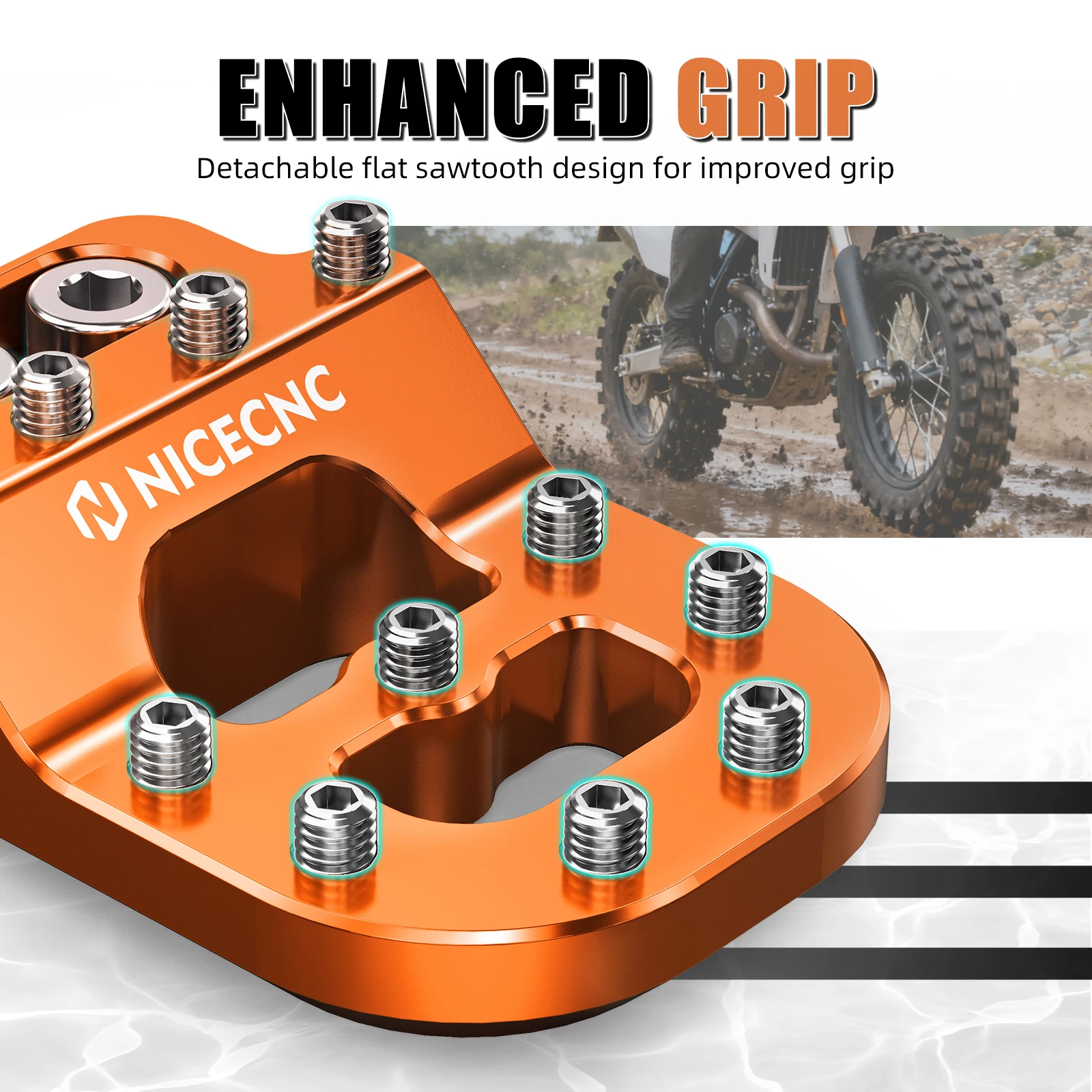 Abgestuftes Bremspedal-Spitzenpolster für Husqvarna 701 Beta RR/RR S KTM SX/SXF 390/790/890/1050/1190/1290/1090 Adventure/R Sherco SEF – Detail 6