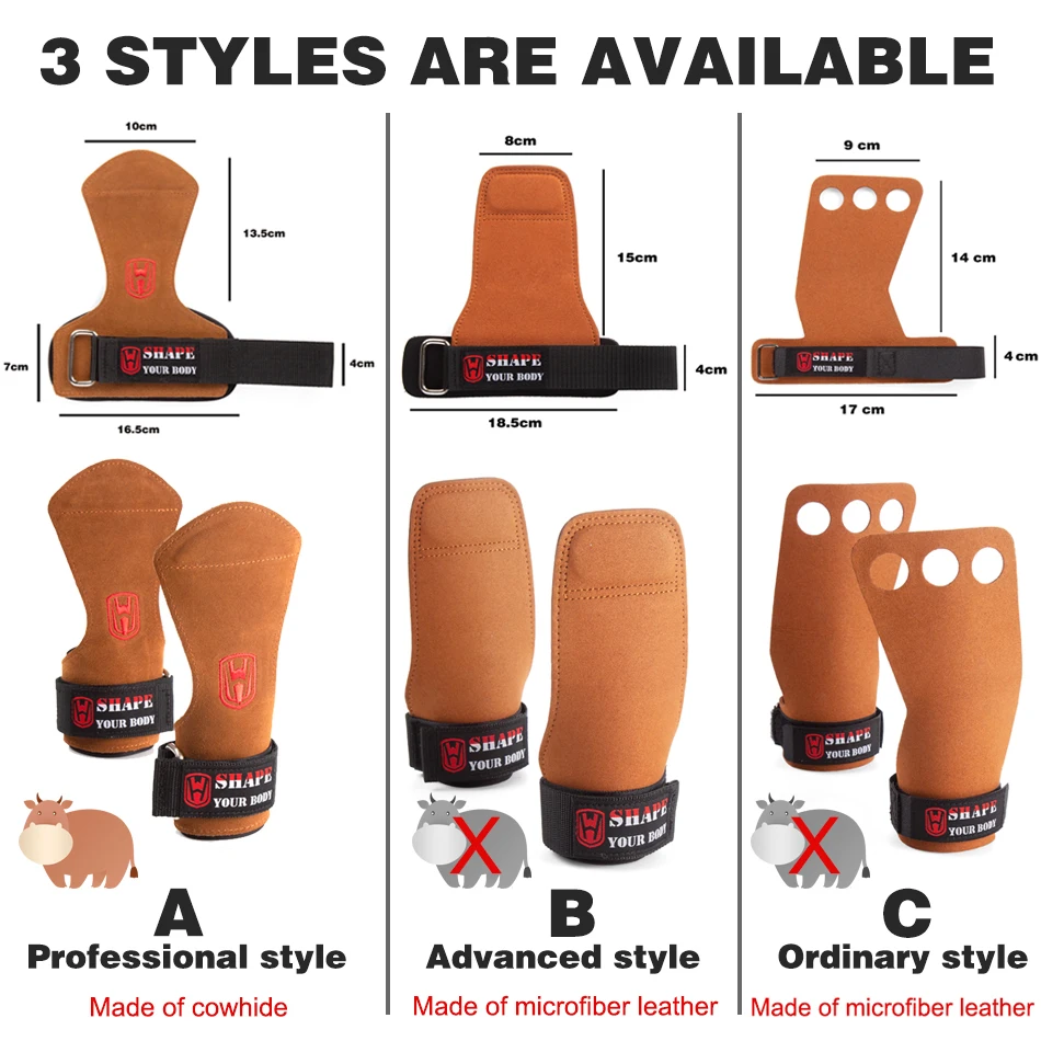 Dumbbell Horizontal Bar Gym Gloves Palm Protector Strap for Sports Weight Lifting Training Crossfit Fitness Bodybuilding Workout 3