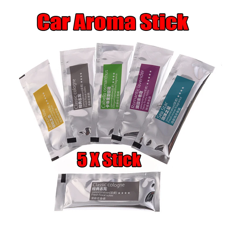 5Pcs Car Air Freshener Replacement Car Perfume Car Styling Solid Diffuser Stick Replacement Cores Conditioning Air Vent Perfum