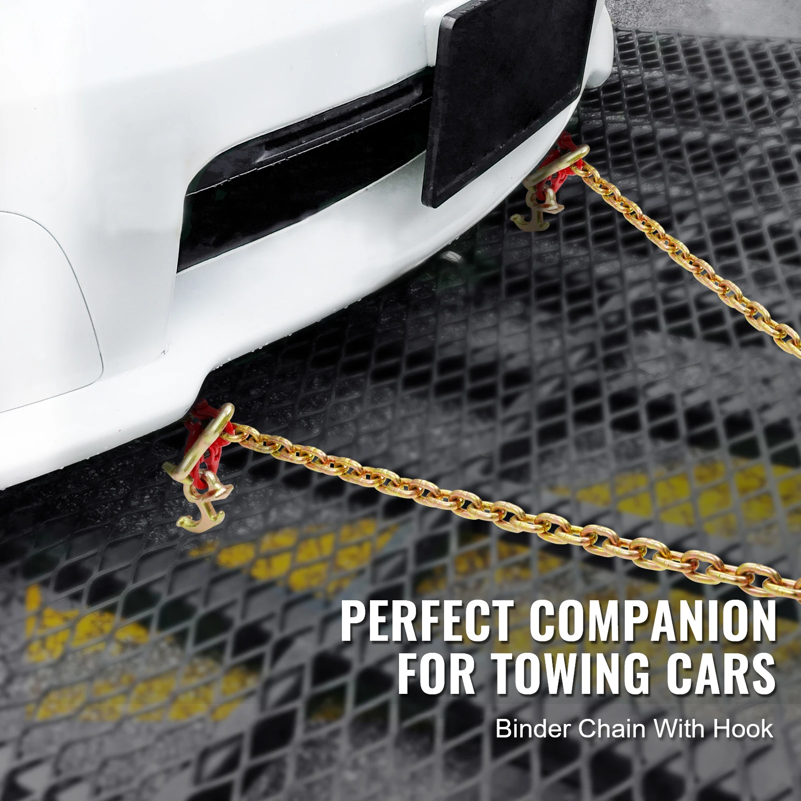 Galvanized Steel Towing Bridle Chain with Hooks for Flatbed Truck Recovery