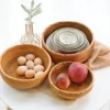 Round Rattan Woven Basket, Wicker Fruit Basket, Bread Food Kitchen Home Decor Organizer, Breadbasket For Kitchen 3