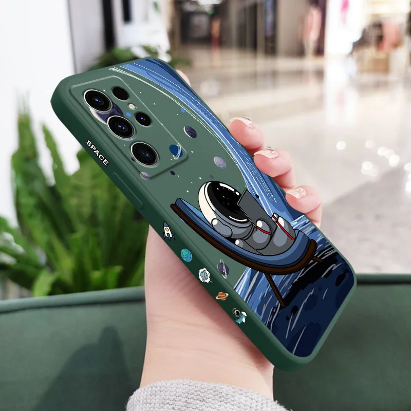 Star Astronaut Silicone Phone Case Cover
