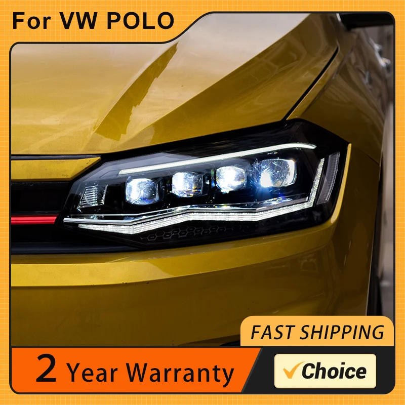 

Автомобильные фары для Polo 2019-2022 лампы в сборе Улучшенная деталь 4 линзы динамический сигнал лампа Аксессуары для инструментов
