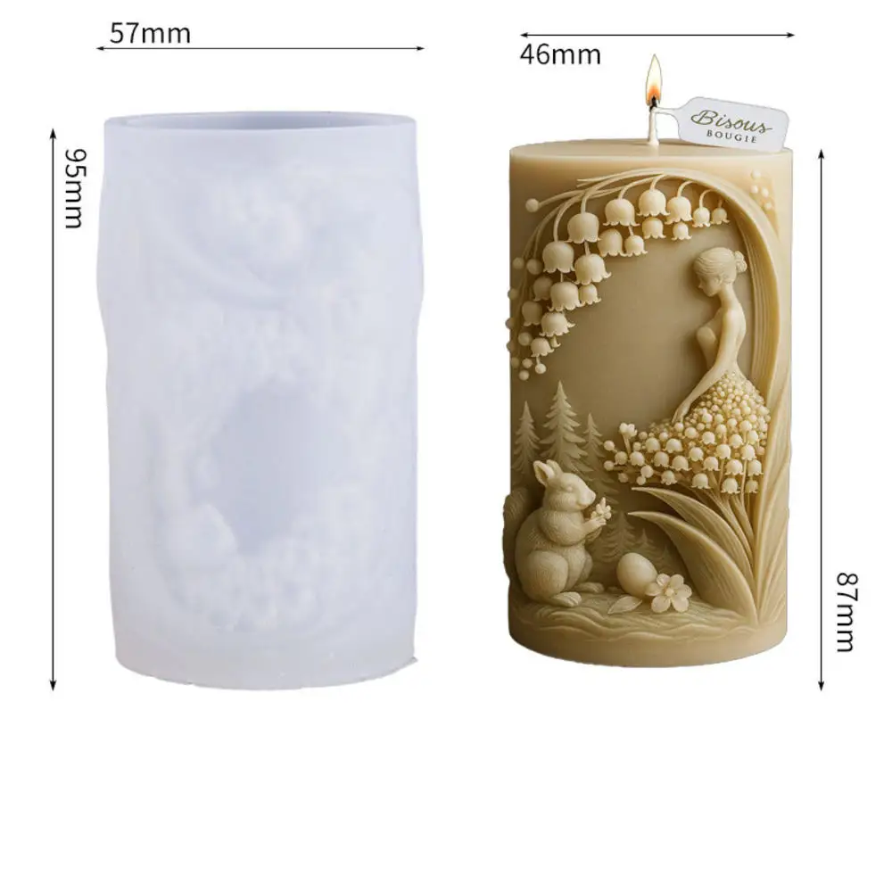 Ocean-Style 3D Mermaid Candle Mold DIY Crafts Creative Ocean-Themed Silicone Mold Handmade Chocolate Ice Cube Making Tool Decor