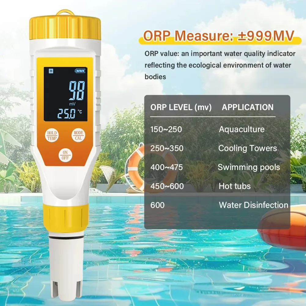 7-in-1 디지털 수소수 테스터 PH TDS EC ORP 염도 온도 수질 측정기
