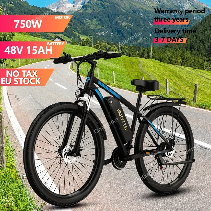 Duotts C29 Ebike 750W Motore 48 V15Ah Batteria Al Litio Durata 90Km City Travel Bicicletta Elettrica 29 Pollici Pneumatico Mountain Bike Elettrica