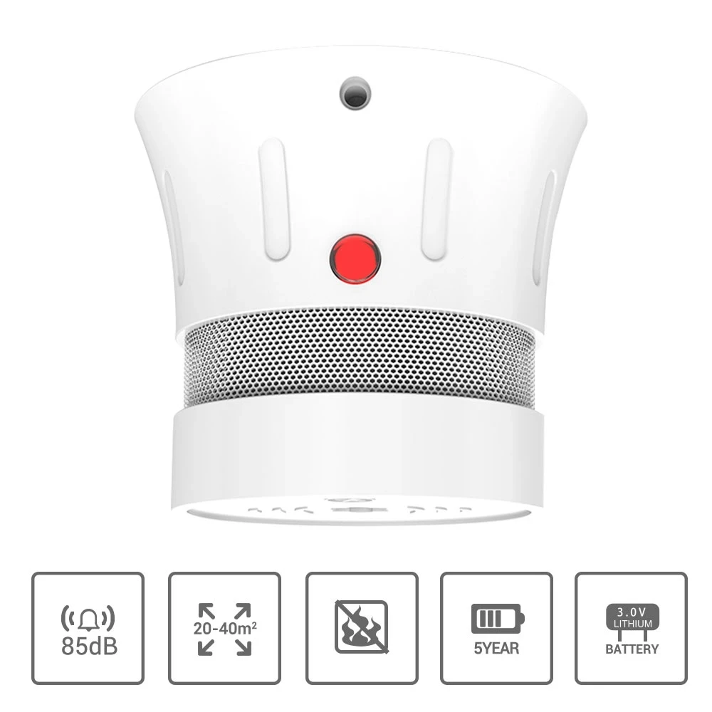 Home Security-protection Fumar Fire Alarm Sound 85db Independent Smoke Detector 5 Year Battery Flame Detector Smoke Sensor CPVAN smoke alarm