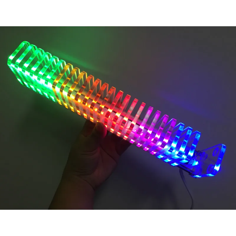 Led Música Indicador Espectro Fantasia Crystal Cube Kit Faça Você Mesmo Home Theater Áudio Ks25
